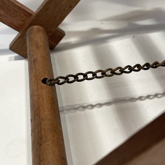 VintageWood & Brass Tack Expanding Wine Rack Table Top 8 Bottle Holder Expands - Picture 3 of 10